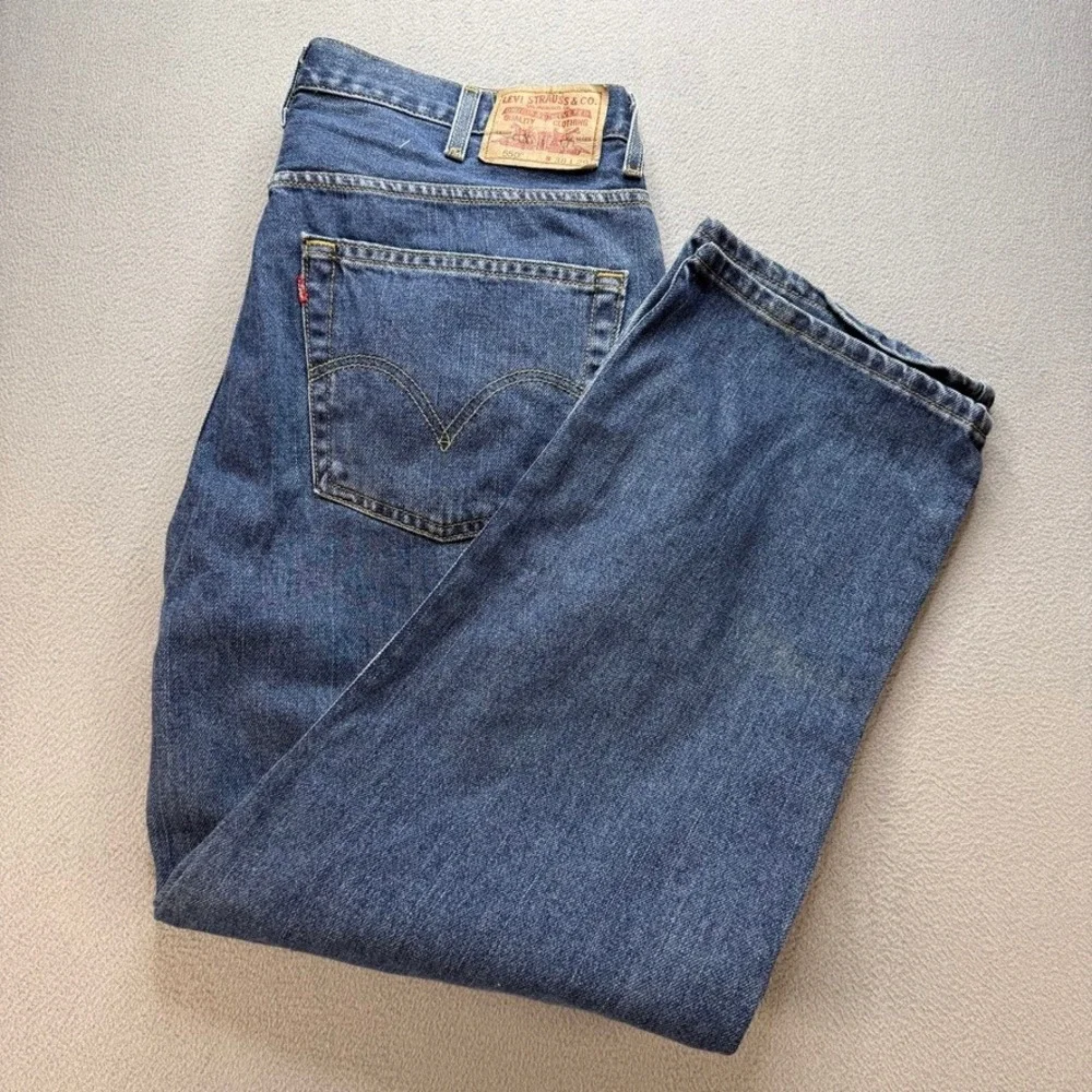 Vintage Levis 550 Jeans Relaxed Fit 38x29 (FIT 37x29) Blue Denim Tapered Leg